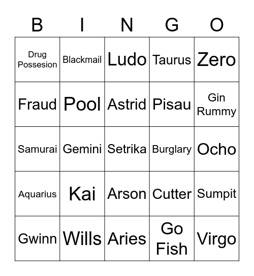 EM1YB1NG0 Bingo Card