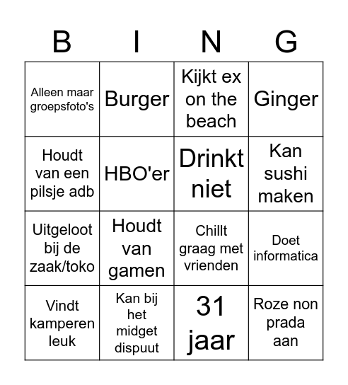 Instemmings Bingo Card