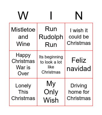 Christmas Bangers Bingo! Bingo Card