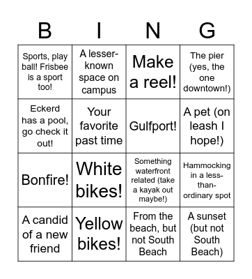EckerdLife Bingo! Bingo Card