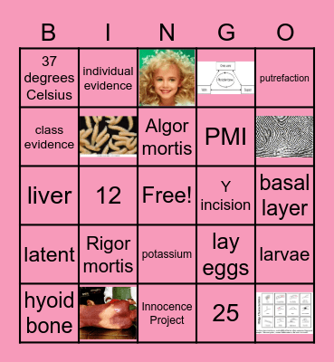 Forensic Science Bingo Card