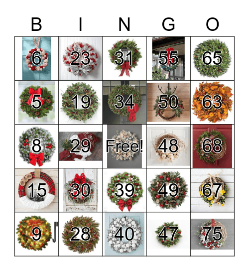 Number Bingo 1-75 Bingo Card