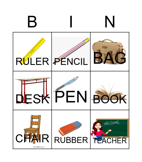 CLASSROOM Bingo Card