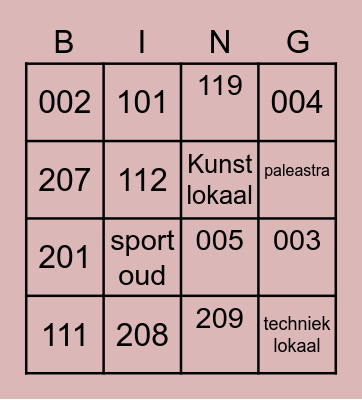 LOKALEN Bingo Card
