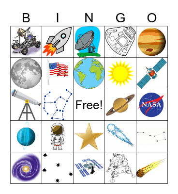 Outer Space Bingo Card