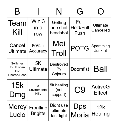 Ow2 Competitive Bingo Card