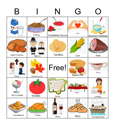 Thanksgiving Bingo Card