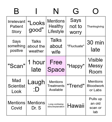 Dr. Fun Bingo Card