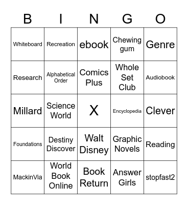Library Bingo Card