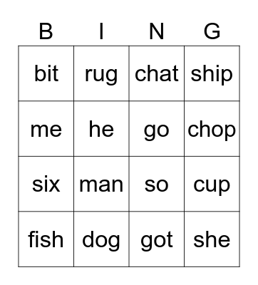 open/closed review Bingo Card