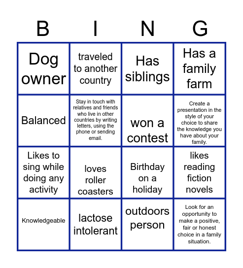 Juan's Profile Bingo Card