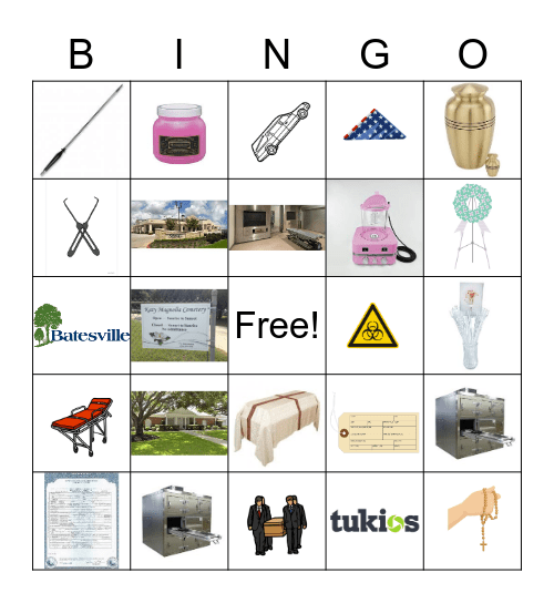 Funeral Home Bingo Card