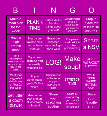 Dr Orchid Bingo Card