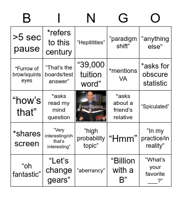 Neumeisterisms Bingo Card