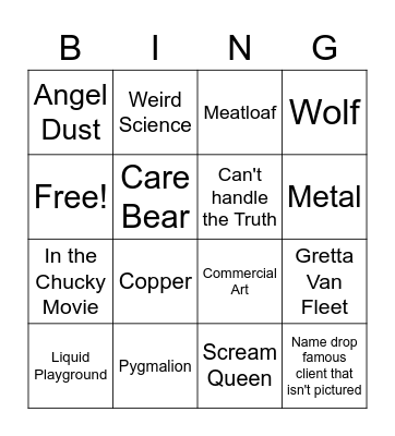 Tour Bingo Card
