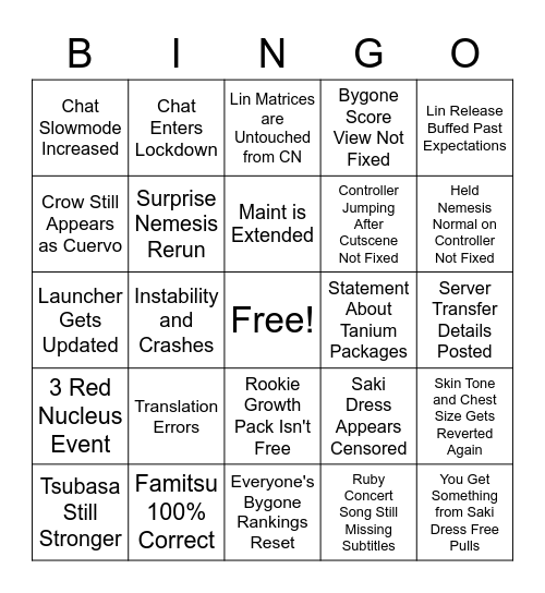 TOF v2.1 Bingo Card