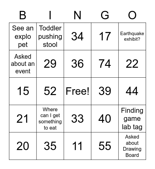Floor bingo Card