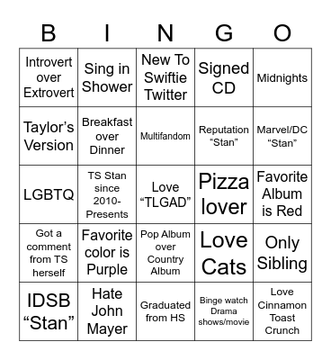 @Purified1989 Bingo Card