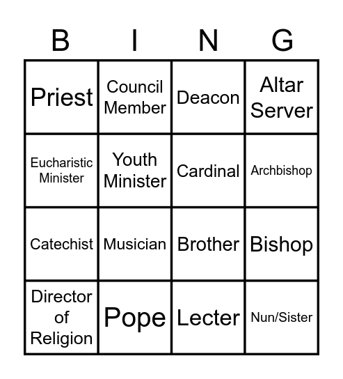 Who's Who Bingo Card