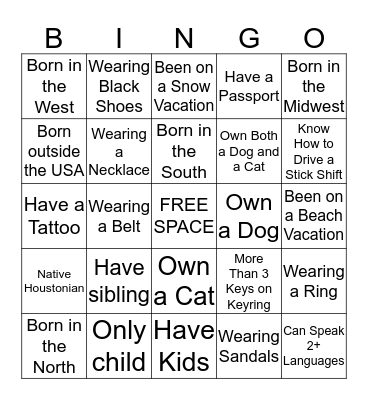 Massage Heights - The Creeks Bingo Card