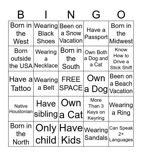 Massage Heights - The Creeks Bingo Card