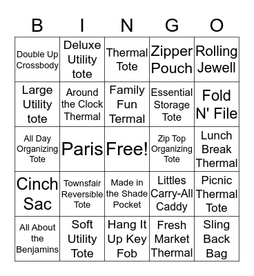 31 Bingo Card