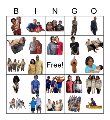FAMILY THANKSGIVING Bingo Card