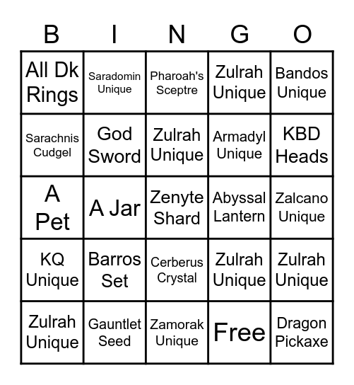 TFC Bingo! Bingo Card
