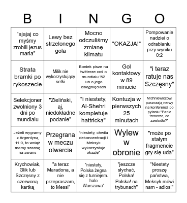 Katar 2022 Bingo Card