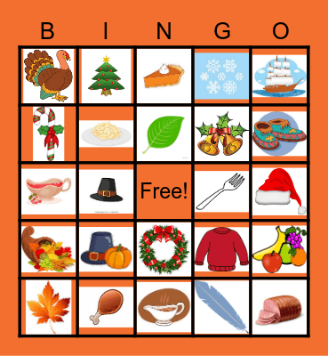 Thanksgiving Bingo Card