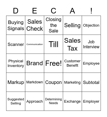 Retail Sales BINGO! Bingo Card