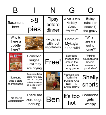 I'm thankful for BINGO in 2022 Bingo Card