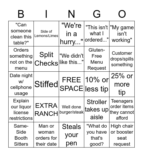 (D&B)INGO Bingo Card