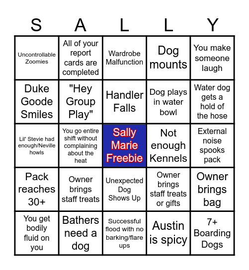 Group Play Bingo Card