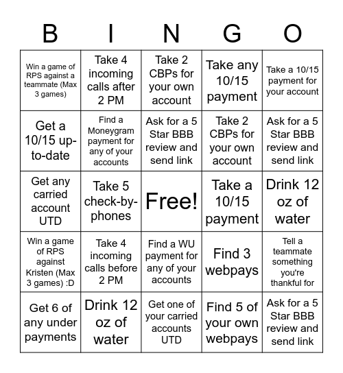 Thames 11/22 Bingo Card