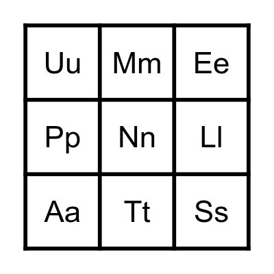 Loteria de Letras Bingo Card