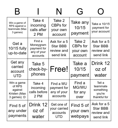 Thames 11/22 Bingo Card