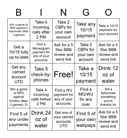 Thames 11/22 Bingo Card