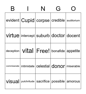 BtB Derivative Bingo Card