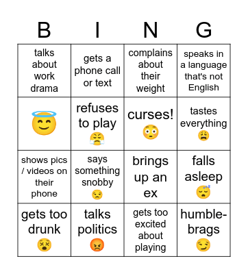 Thanksgiving Bingo: Somebody... Bingo Card