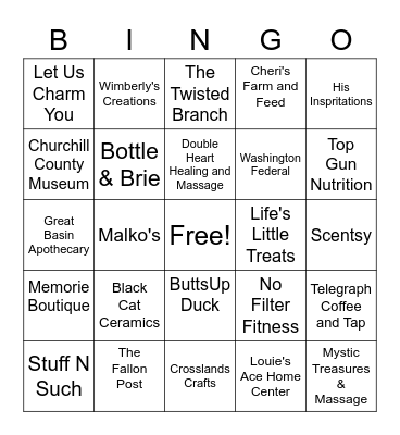 Shop Small Saturday Business Bingo Card