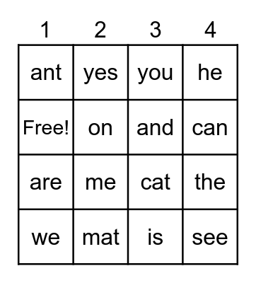 CAN YOU GET 4 IN A ROW? Bingo Card