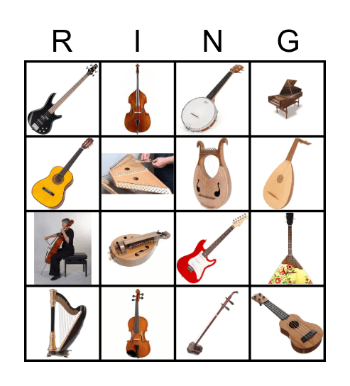 Strings Bingo Card