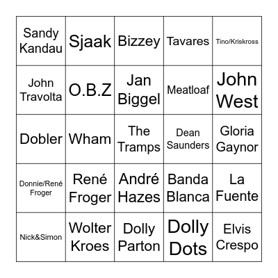 Muziek Ronde Bingo Card