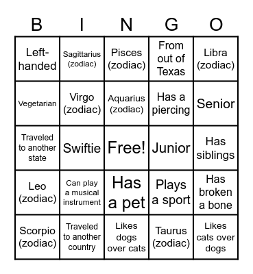 Thanksgiving Dinner Bingo Card