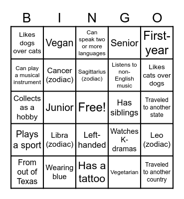 Thanksgiving Dinner Bingo Card