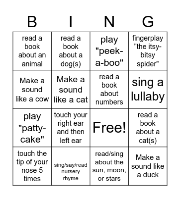 Emerging Learner Bingo Card