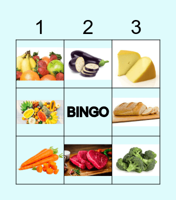 GRUPOS DE ALIMENTOS Bingo Card