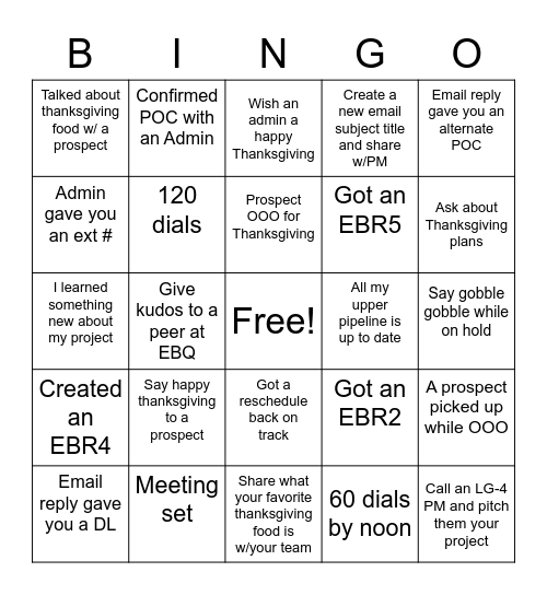 EBQ Thanksgiving Bingo Card