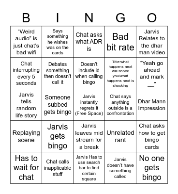 Dhar Mann bingo bingo Card